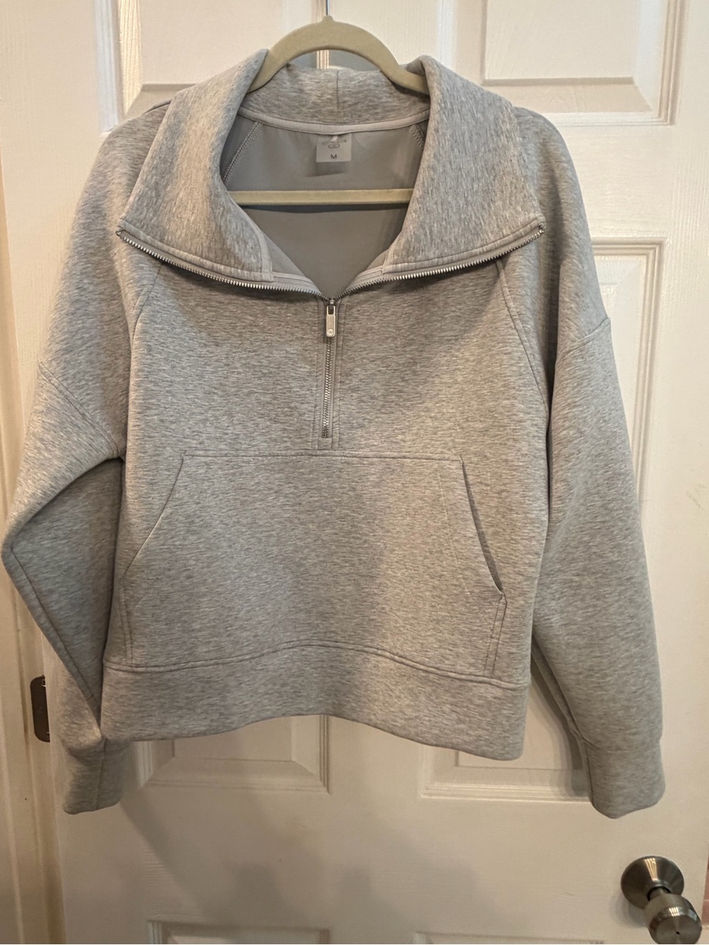 CALIA by Carrie Underwood Gray Half-Zip Cowl Pullover